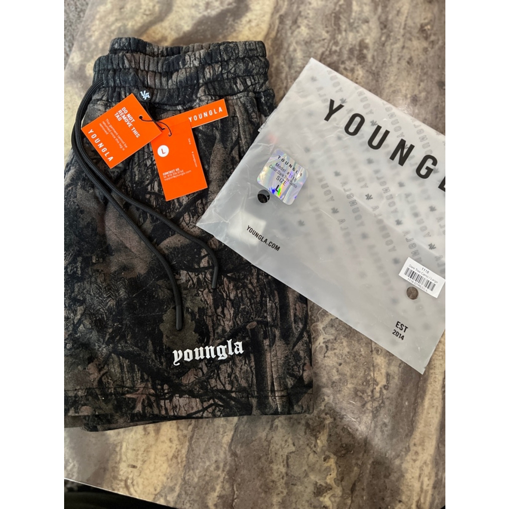 Men's Youngla Shorts - Dark Tree Camo - Large - Green
